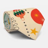 Cravate Ornements traditionnels Joli motif de beige Retro (Roulé)