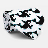 Cravate Orque mignonne (épaulard) (Roulé)