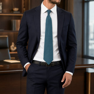 Cravate Orvessan Bleu Canard et Bronze Micro Motif
