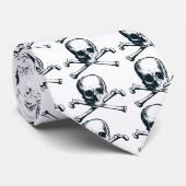 Cravate os croisés de crâne (Roulé)