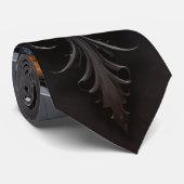 Cravate Os et magie, squelette avec les dés mystiques. (Roulé)