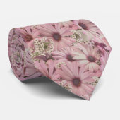 Cravate Ostéospernum rose (Roulé)