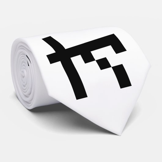 Cravate OTAKU 8 bits Pixel japonais Katakana (Roulé)