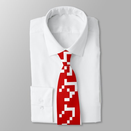 Cravate OTAKU 8 bits Pixel japonais Katakana BLOC vertical (Attaché)