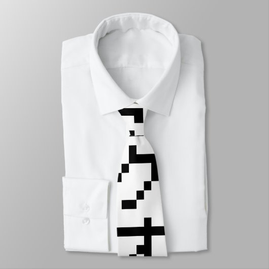Cravate OTAKU 8 bits Pixel japonais Katakana vertical (Attaché)