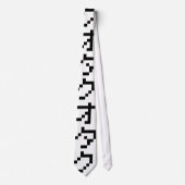 Cravate OTAKU 8 bits Pixel japonais Katakana vertical (Devant)