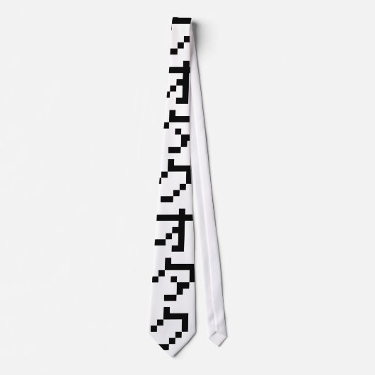 Cravate OTAKU 8 bits Pixel japonais Katakana vertical (Devant)