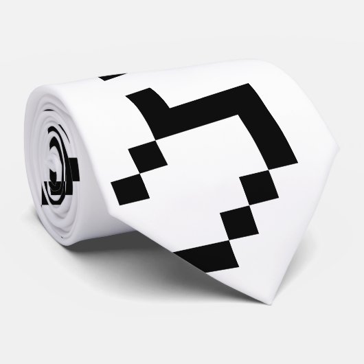 Cravate OTAKU 8 bits Pixel japonais Katakana vertical (Roulé)