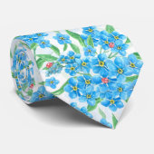 Cravate Oublie-moi pas un motif sans soudure (Roulé)