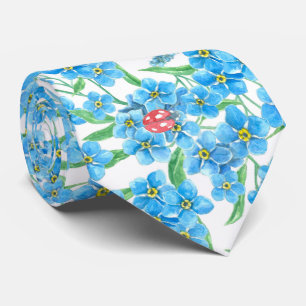 Cravate Oubliez-moi un motif floral sans couture