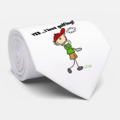 Cravate Oui j'adore le golf (Roulé)