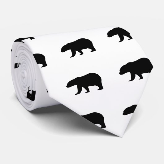 Cravate Ours blanc (Roulé)