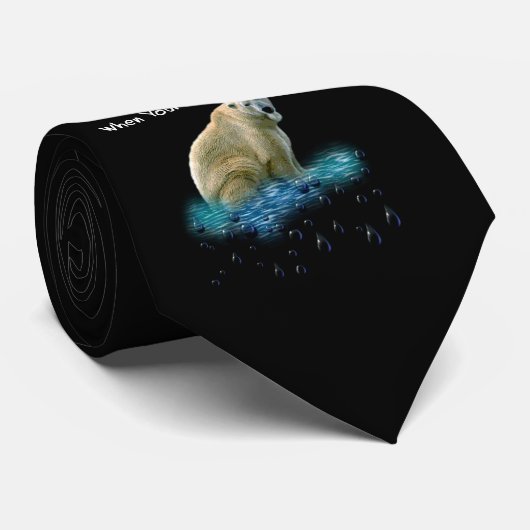 Cravate Ours blanc (Roulé)