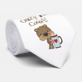 Cravate Ours de garçon fou pour des vacances de cacao (Roulé)