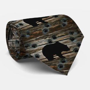 Cravate Ours Noir Ours Noir Pattes Bois Rustique