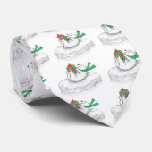 Cravate Ours polaire en caricature mignonne avec cadeaux d (Roulé)