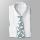 Cravate Ours polaires d'hiver sans couture motif + vos idé (Attaché)