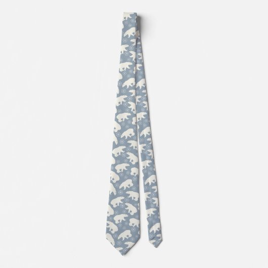 Cravate Ours polaires d'hiver sans couture motif + vos idé (Devant)