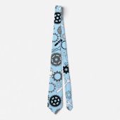 Cravate Outils Motif 01.b LBlue BG (Devant)