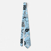 Cravate Outils Motif 01.b LBlue BG (Dos)