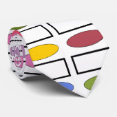 Cravate Ovales et Rectangles - Petit Jardin Fleur  (Roulé)