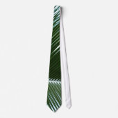 Cravate Overlapping Palm Fronds Tropical Green Abstract (Devant)