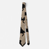 Cravate P52 Papyrus Fragment Tie–Earliest New Testament (Devant)