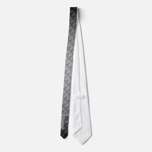 Cravate P - L'Alphabet Falck (Argent) (Dos)
