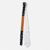 Cravate P Monogramme Orange & Noir (Dos)
