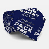 Cravate Pack Cour, Défendre la démocratie, Vote Blue (Roulé)