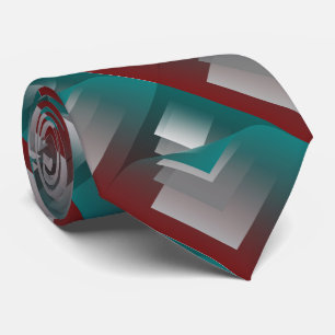 Cravate Pages turquoises en gris bordeaux