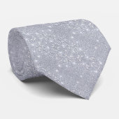 Cravate Pailleté Étincelle Argent Moderne (Roulé)