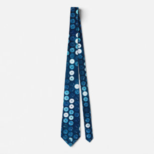 Cravate paillettes bleu brillant