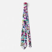 Cravate Paillettes Girly Bling de Faux d'arc-en-ciel (Devant)