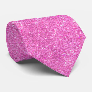 Cravate Paillettes roses scintillantes