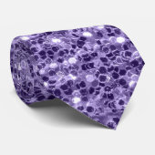 Cravate Paillettes violet ultra violet (Roulé)