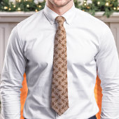 Cravate Pain d'épices Brown Homme Polka Dot Noël