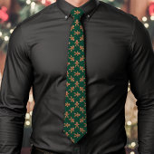 Cravate Pain d'épices vert Homme Polka Dot Noël