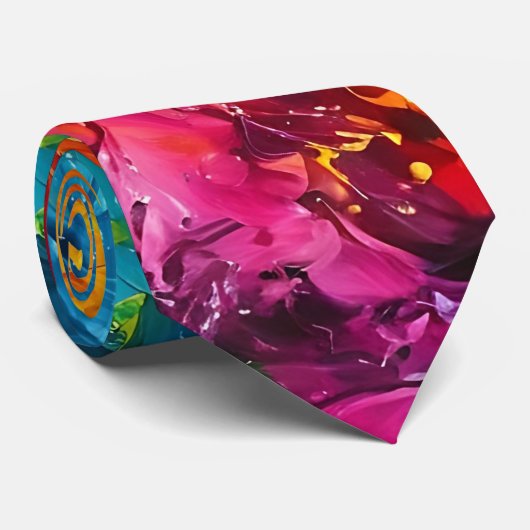 Cravate Paint coloré (Roulé)