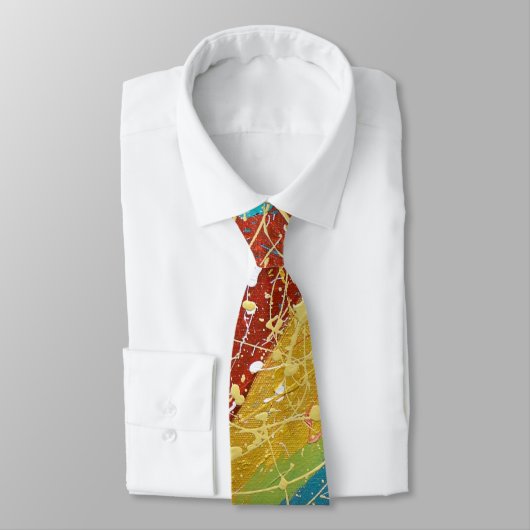 Cravate paint splash abstract design (Attaché)