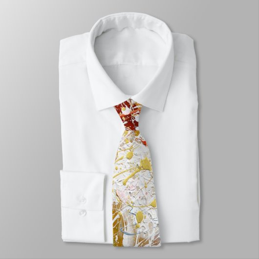 Cravate paint splatter abstract design (Attaché)