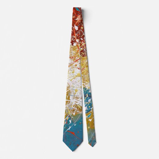 Cravate paint splatter abstract design (Devant)