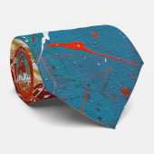 Cravate paint splatter abstract design (Roulé)