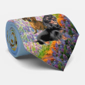 Cravate Paire de Dachshunds - Jardin (Monet) (Roulé)