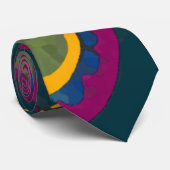 Cravate Paisley bleu clair et violet (Roulé)