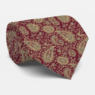 Cravate Paisley Bourgogne