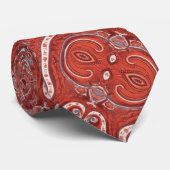 Cravate Paisley Motif éclaté Floral Rouge (Roulé)