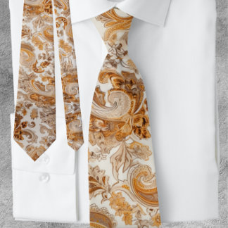 Cravate Paisley Motif éclaté Peach