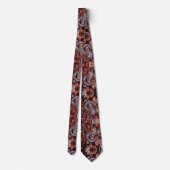 Cravate Paisley Motif floral éclaté Peach Brown noir (Dos)