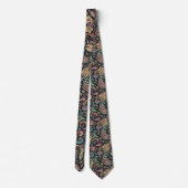 Cravate Paisley noir floral (Dos)